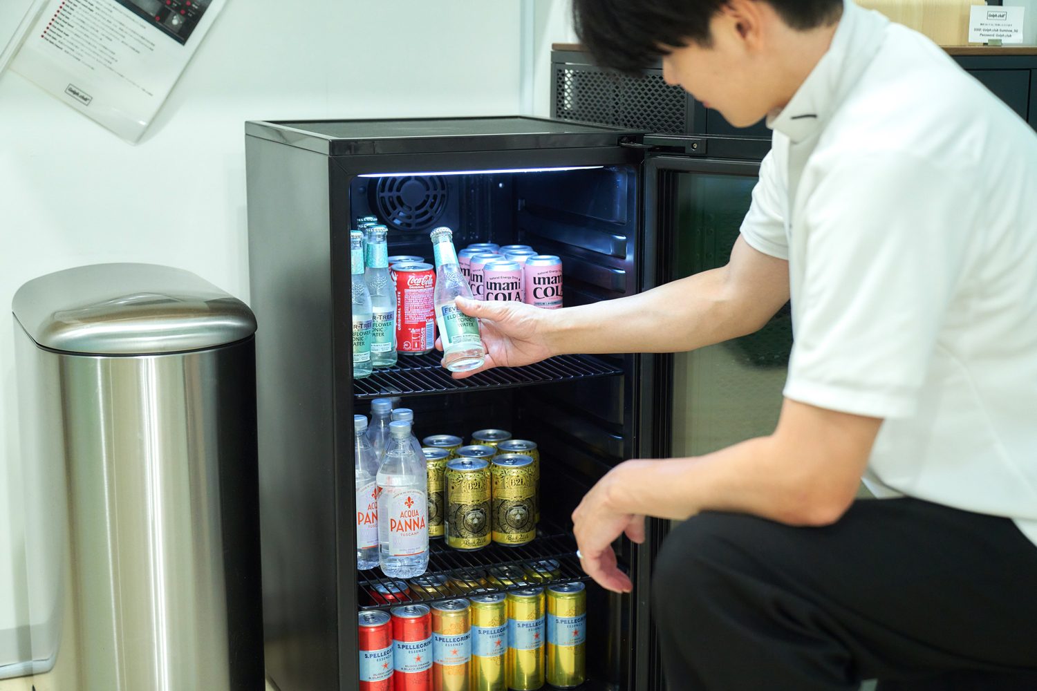 ドリンクの冷蔵庫